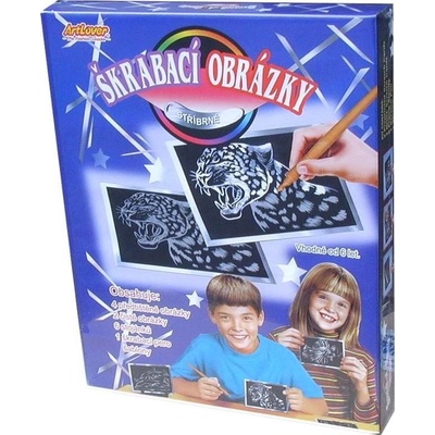 Artlover Škrabací obrázky Stříbrné 6ks
