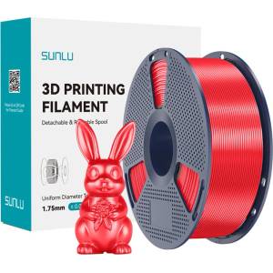 Sunlu PLA+ копринен филамент (червен) (PLA+ Silk R)