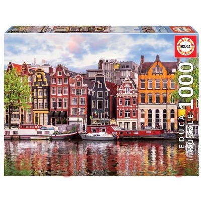 Educa Пъзел educa 18458 - 1000 части - Танцуващите къщи, Амстердам (edu18458)