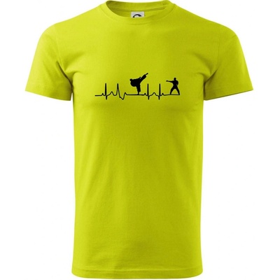 EKG Karate tričko Limetková
