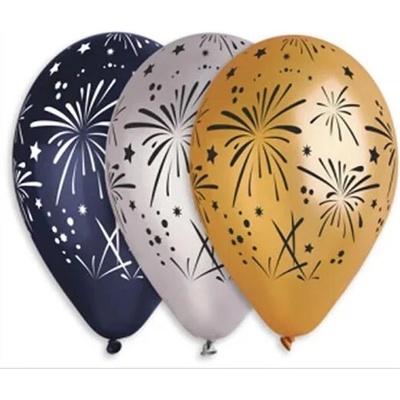 Balón, 33 cm, ohňostroj, 3 rôzne farby