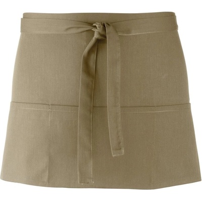 Premier Workwear Krátka čašnícka zástera s vreckami Olivová
