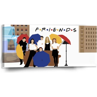 Sablio Obraz Seriál Priatelia FRIENDS Gauč pri fontáne - 110x50 cm