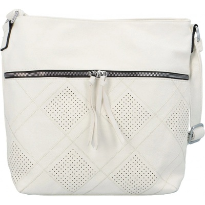 Trendy dámská koženková crossbody kabelka Felisia bílá