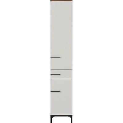 Germania Висок шкаф за баня в сиво и бежово от орех 34x190 cm Yonkers - Germania (2646-573)