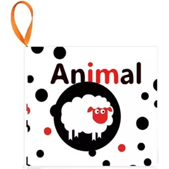 Man Yuk Toys Черно-бяла бебешка книга с животни (026-13a)