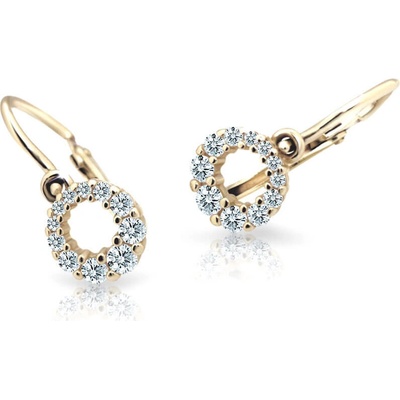 Cutie Jewellery zlaté detské náušnice C2154-10-X-1 biela