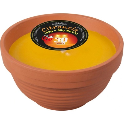 Svíčka proti hmyzu Citronella Flower v terakotě, žlutá, 190 g + 80 g zdarma