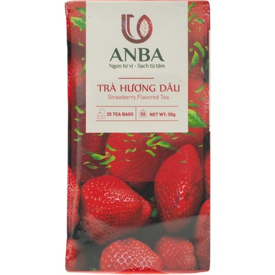 ANBA Čaj čierny s príchuťou jahody 50 g