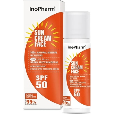 InoPharm Слънцезащитен крем за лице, SPF50, 35 g