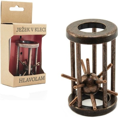 Hlavolam ježek v kleci kovový chromovaný – Zboží Mobilmania
