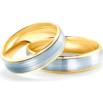 Image 1 of SAVICKI Сватбени халки: двуцветно злато, кръгли. 5.3 мм