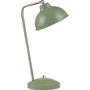 TopMebel Метална настолна лампа Travis TopMebel E14 в зелен цвят 16.5x11x42cm