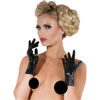 Late X ЛАТЕКС - къси, унисекс ръкавици (черни) - l