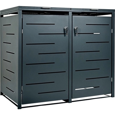Stilista skriňa na 2 popolnice 132 x 80 x 116 cm antracit