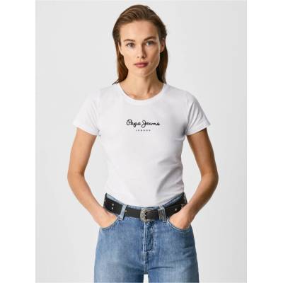 Pepe Jeans Dámske tričko biela šedá