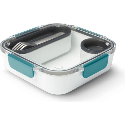 Black+Blum Кутия за храна Black+Blum BAO-BA010, 1 л, Вътрешно отделение, Без BPA, Съвместима със съдомиялни машини, Бял/зелен (BAO-BA010)