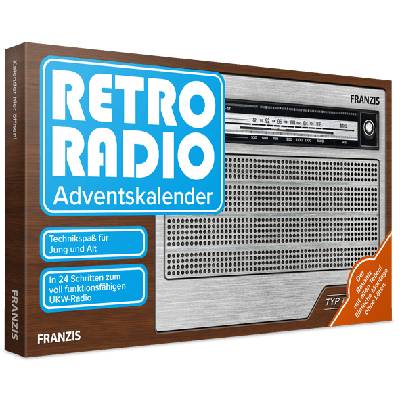 Franzis adventní kalendář Retro rádio stavebnice (Adventní kalendář Retro rádio. Postav si během adventu své vlastní super cool retro rádio!)