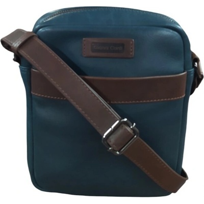 Gianni Conti kožená crossbody pánská modro hnědá 6052812 blue d.brow