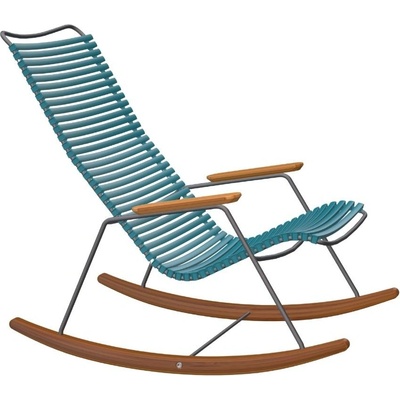 HOUE Click Petrolejově modré plastové houpací zahradní křeslo