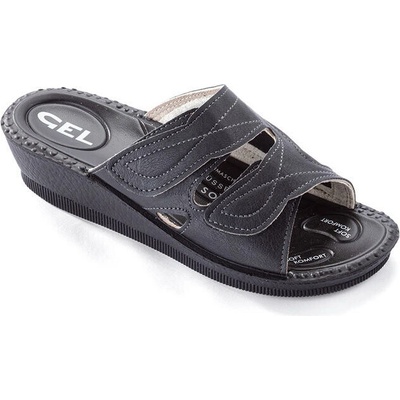 Dámské anatomické pantofle pro vbočený palec černé