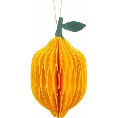 Papierová ručne vyrábaná vianočná ozdoba ø 6 cm Lemon Honeycomb – Sass & Belle
