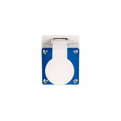 Receiver plug with flap 16A 3P 230V blue IP44 513-6d