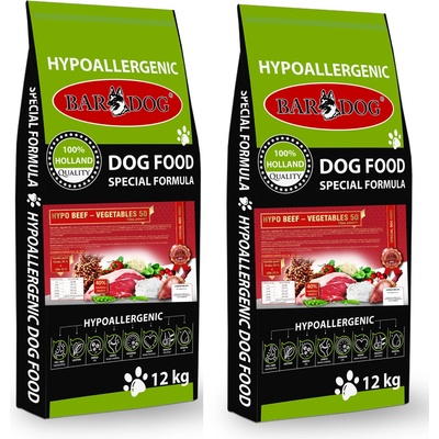 BARDOG Hypo BEEF Vegetables 50 2 x 12 kg