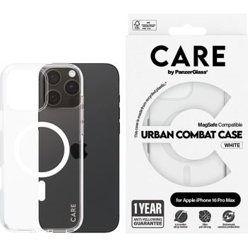 Image 1 of Panzer Гръб CARE by PanzerGlass за iPhone 16 Pro Max, Flagship Case Urban Combat White MagSafe