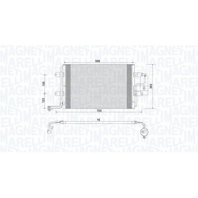 Kondenzátor, klimatizace MAGNETI MARELLI 350203735000