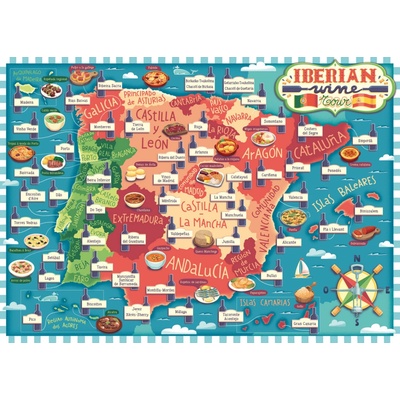 RAVENSBURGER Vinné oblasti Iberie 1000 dílků