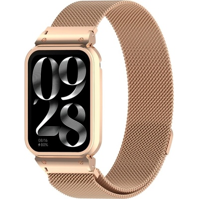 VSECHNONAMOBIL 101661 SET MILANESE Kovový obal na hodinky + řemínek Xiaomi Smart Band 9Pro ROSE GOLD