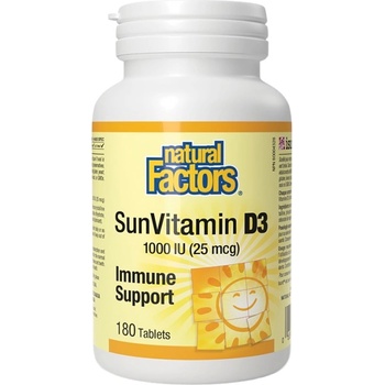 Image 1 of Natural Factors SunVitamin D3 1000 IU [180 Таблетки]