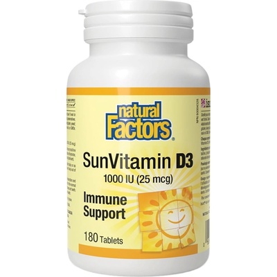 Natural Factors SunVitamin D3 1000 IU [180 Таблетки]