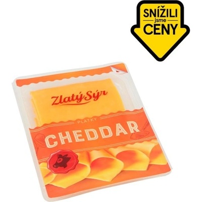 Zlatý Sýr Cheddar plátky 100 g