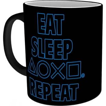 ABYstyle Чаша с термо ефект ABYstyle Games: PlayStation - Eat Sleep Repeat (MGH0071)