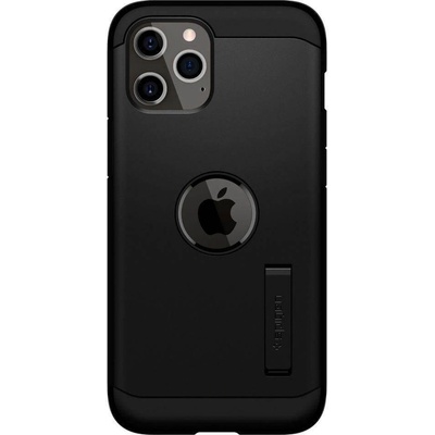 Spigen Tough Armor Case - хибриден кейс с най-висока степен на защита за iPhone 12, iPhone 12 Pro (черен)