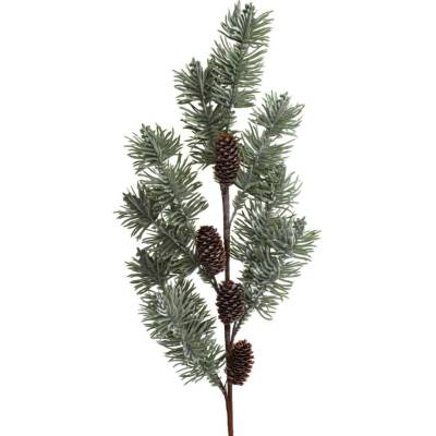 SMREK,ŠIŠKY vetvička osnežená 62cm ZELENÁ