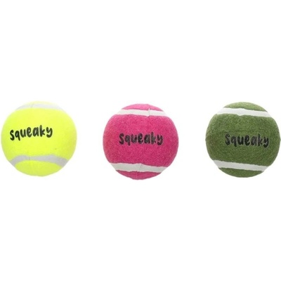 Flamingo guma tennis míček vícebarevný 6,4 cm 3 ks