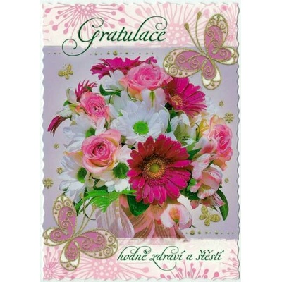 Pohlednice Květiny přání 15 – Zboží Mobilmania