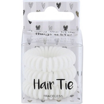 2K Hair Tie 3 ks spirálovité gumičky pro ženy White