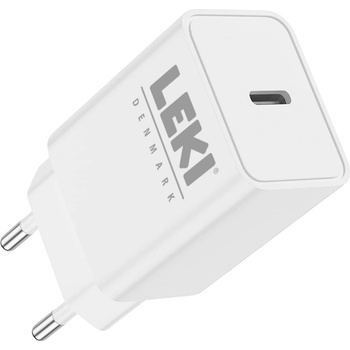 Leki Зарядно 220V Leki, 10W, 1xUSB-C, Бял (50062)