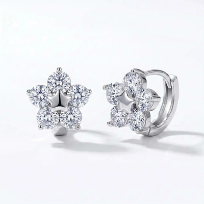 Elanis Jewel Dámské květinové náušnice La Diamantina Flora se zirkony EJ00053
