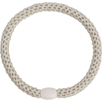 KKNEKKI Gumička do vlasů Kknekki Slim Ivory Glitter, šedá barva, textil – Zbozi.Blesk.cz