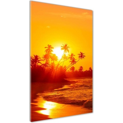 Vertikálny foto obraz sklenený Tropická pláž 50x100 cm