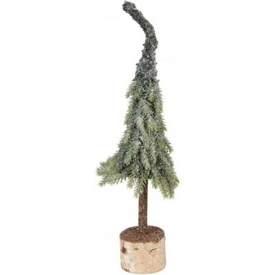 Umělý stromek se zvlněnou špičkou na podstavci ve tvaru kmene Whimseel L – 13x50 cm