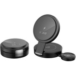 Havit - 3в1 Безжична Зарядна Станция (W3100) - за Телефон/iWatch/Слушалки, Сгъваема, 15W - Черна