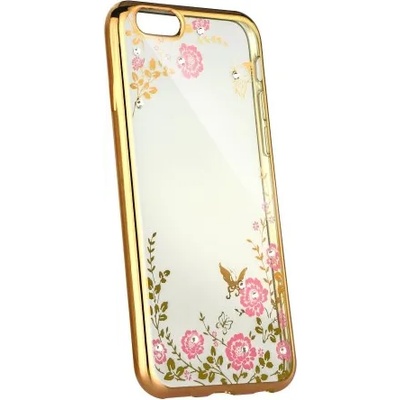 Huawei Силиконов калъф кейс за Huawei Honor 10 с цветя златен