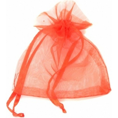OSTATNÍ Dárkový sáček - organza 7,5x10cm červený