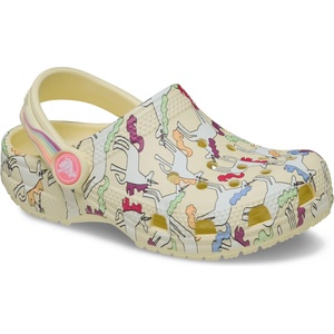 Crocs Детски сандали Crocs Kid's Classic Unicorn Graphic Clog Sandals - Unicorn / Yellow Light - размер 23-24 (EU) (702-5415-0114)